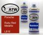 Preview: Porsche, Ruby Red Metallic, L810: 400ml Sprühdose + 400ml Klarlack - Set, von ATW Autoteile West.